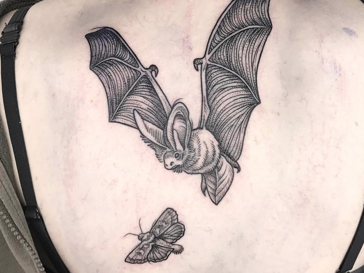 Fledermaus Tattoo Klein