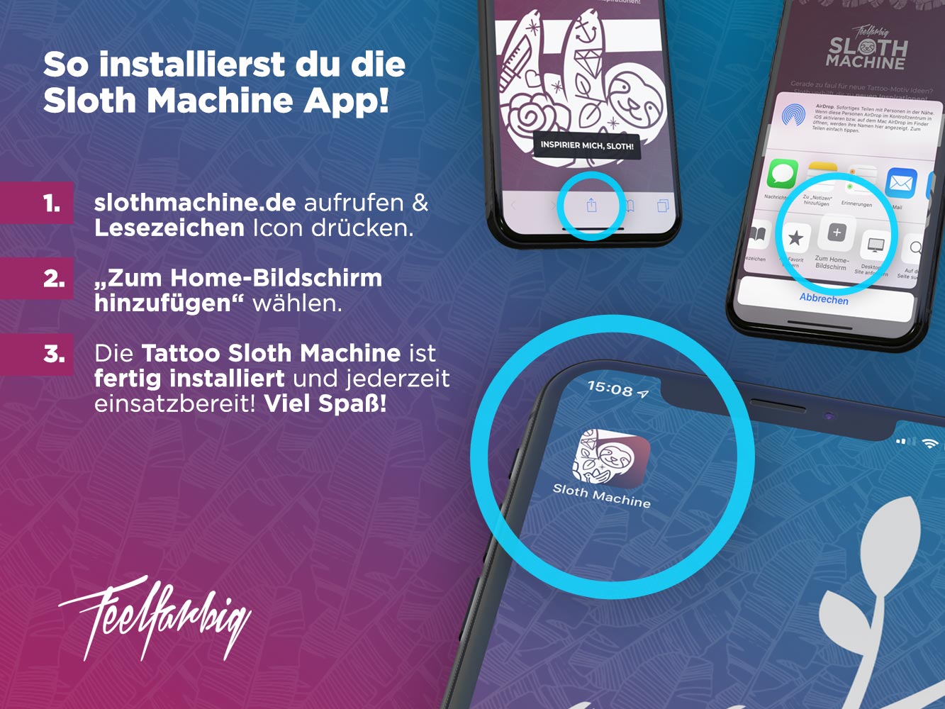 Sloth Machine App Installations Anleitung