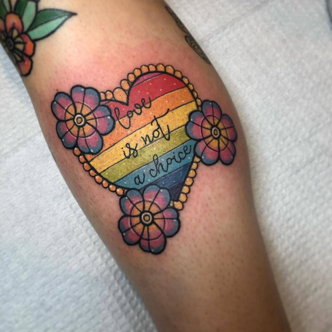 Love is not a choice - Tätowiert von Abby Mac (Lucky 13 Tattoos, USA).