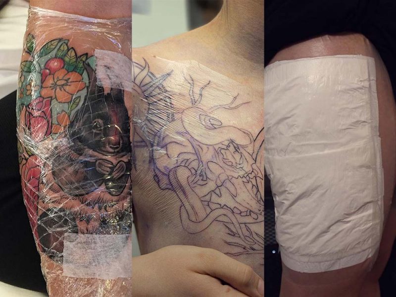 Nach dem Tätowieren Suprasorb, DryLoc Pads oder Frischhaltefolie?