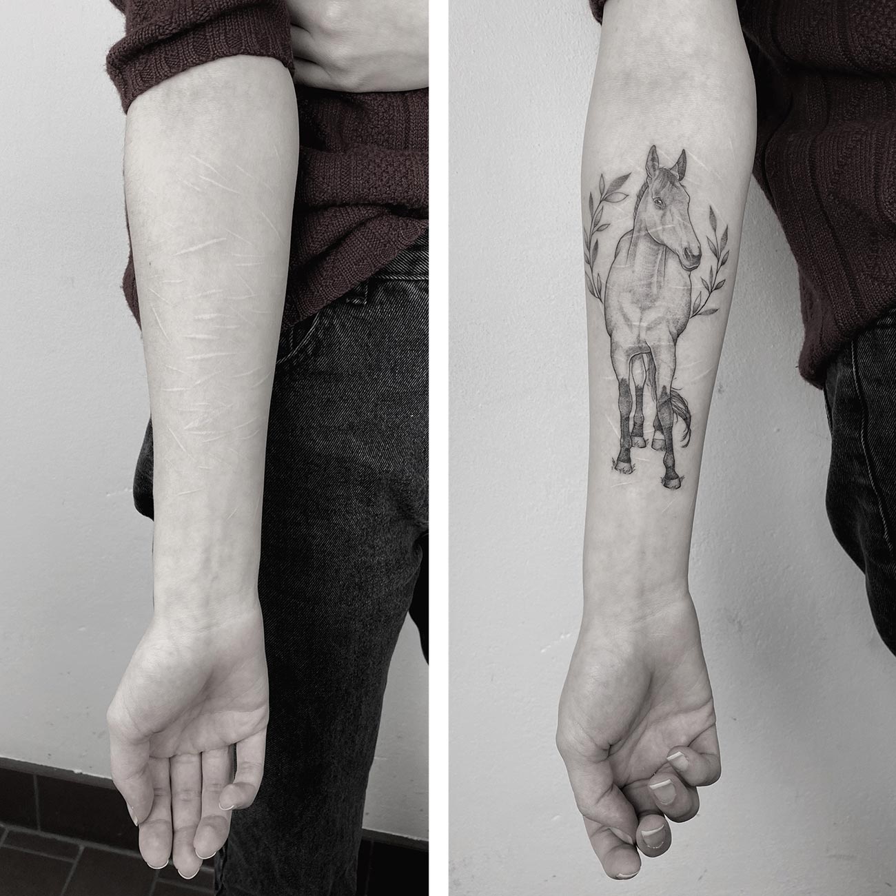 Ritzen narben tattoo über Über Narben