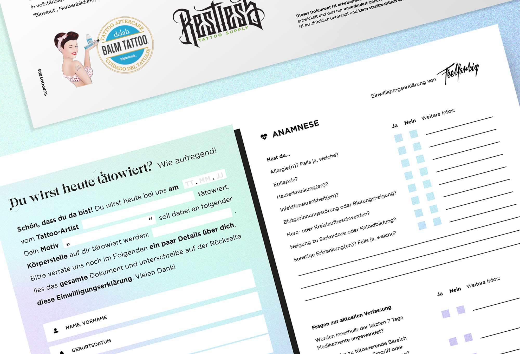 Einwilligungserklärung für TattooStudios kostenloser Download!