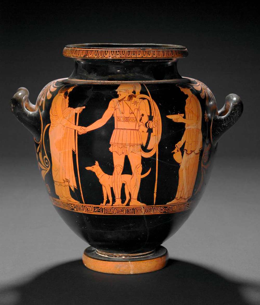 Vasenmalerei und Töpferkunst waren im antiken Griechenland eine beliebte Kunstform - im Gegensatz zu Tätowierungen. / Griechische Vase, 450 - 440 Jahre vor unserer Zeitrechnung. / © The Trustees of the British Museum
